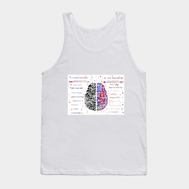 Left and right brain function Tank Top by RosaliArt